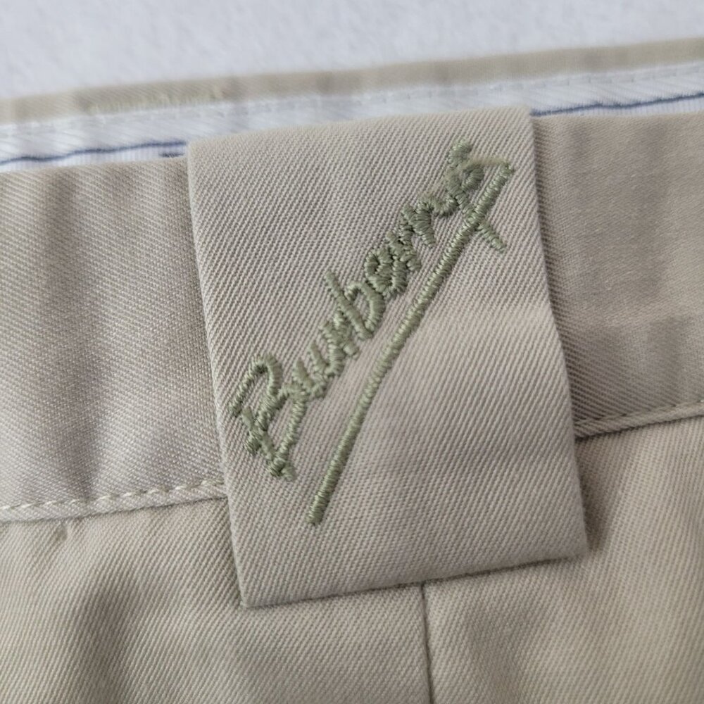 VTG Burberrys Leisure Men's Beige Pleated Chino Pants Talla 60 US Size 44x27 - Picture 8 of 11